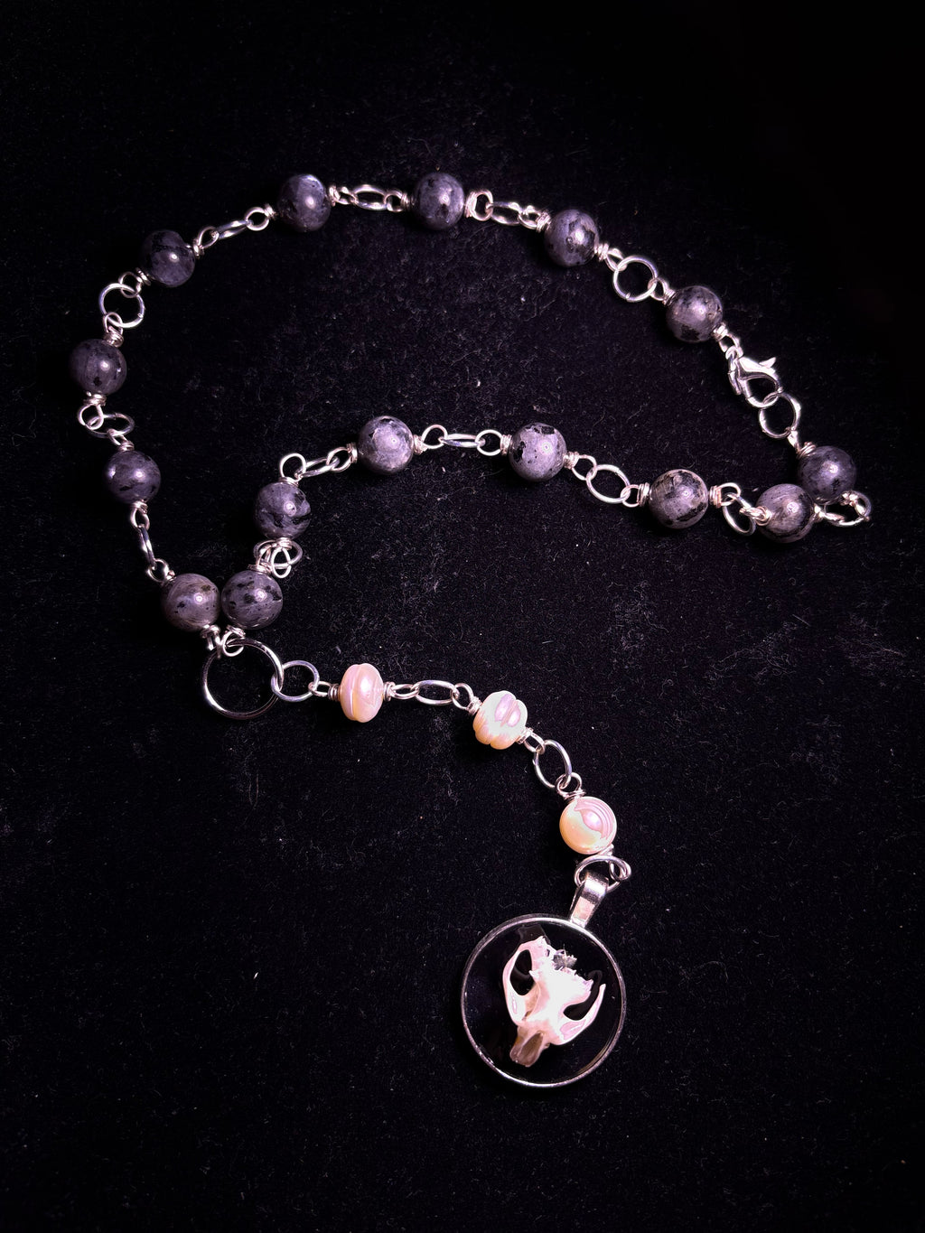 Mouse skull rosary