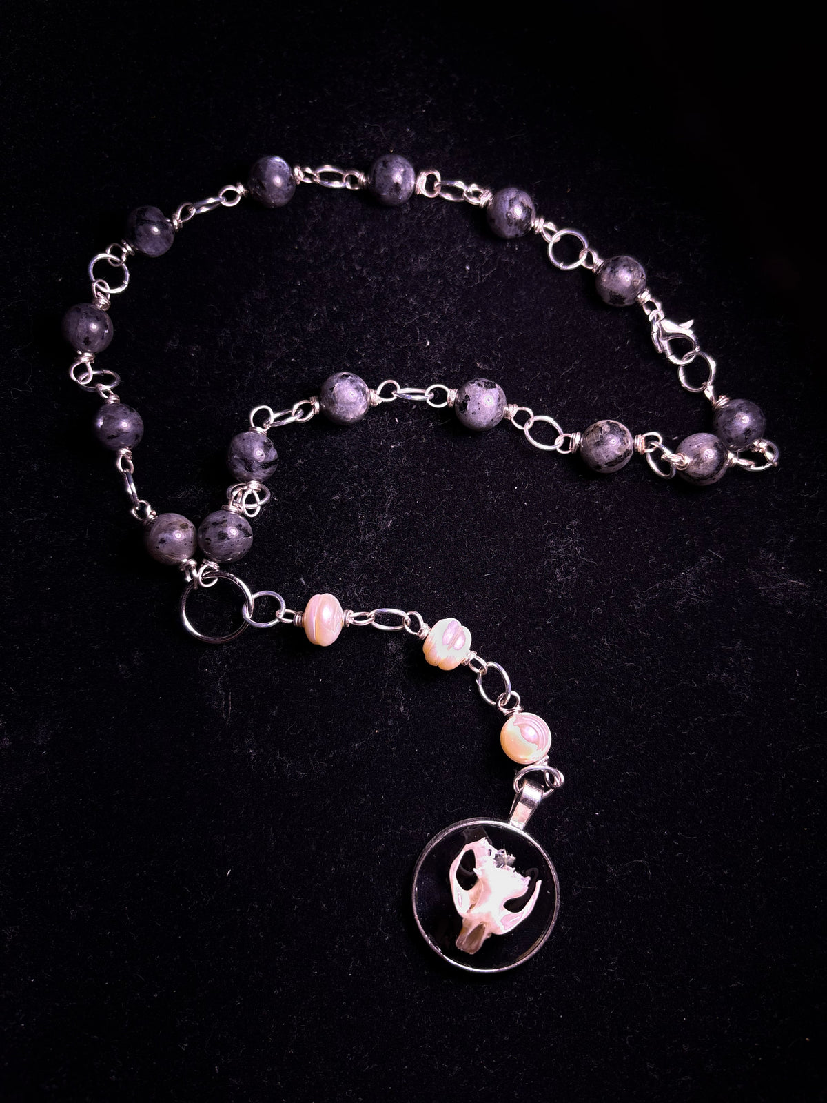 Mouse skull rosary