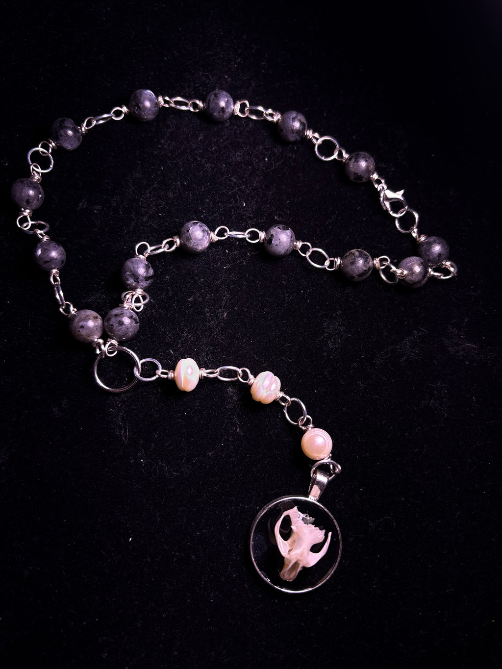 Mouse skull rosary