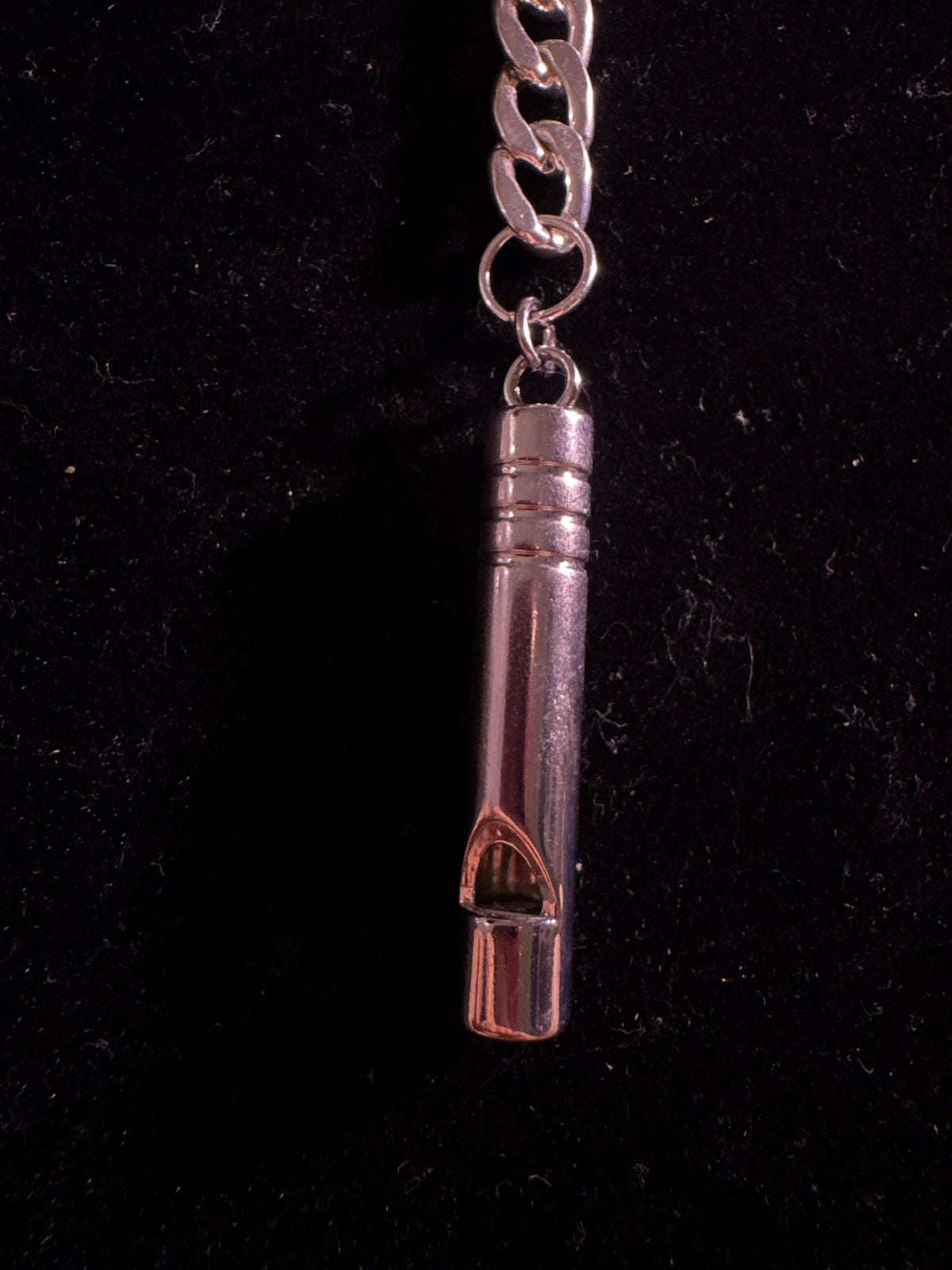 Safety whistle necklace with Fawn vertebrae