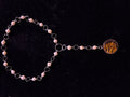 Genuine monarch wing pearl necklace