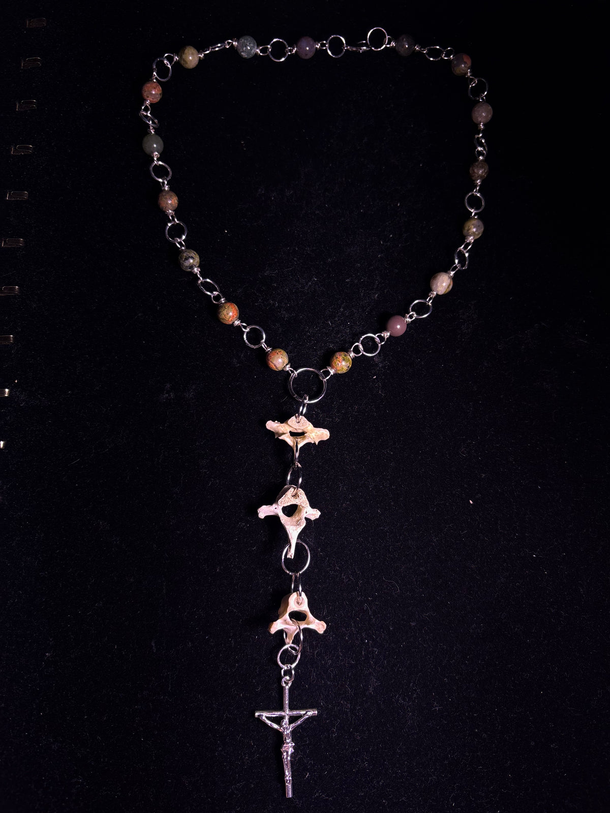 Raccoon vertebrae rosary