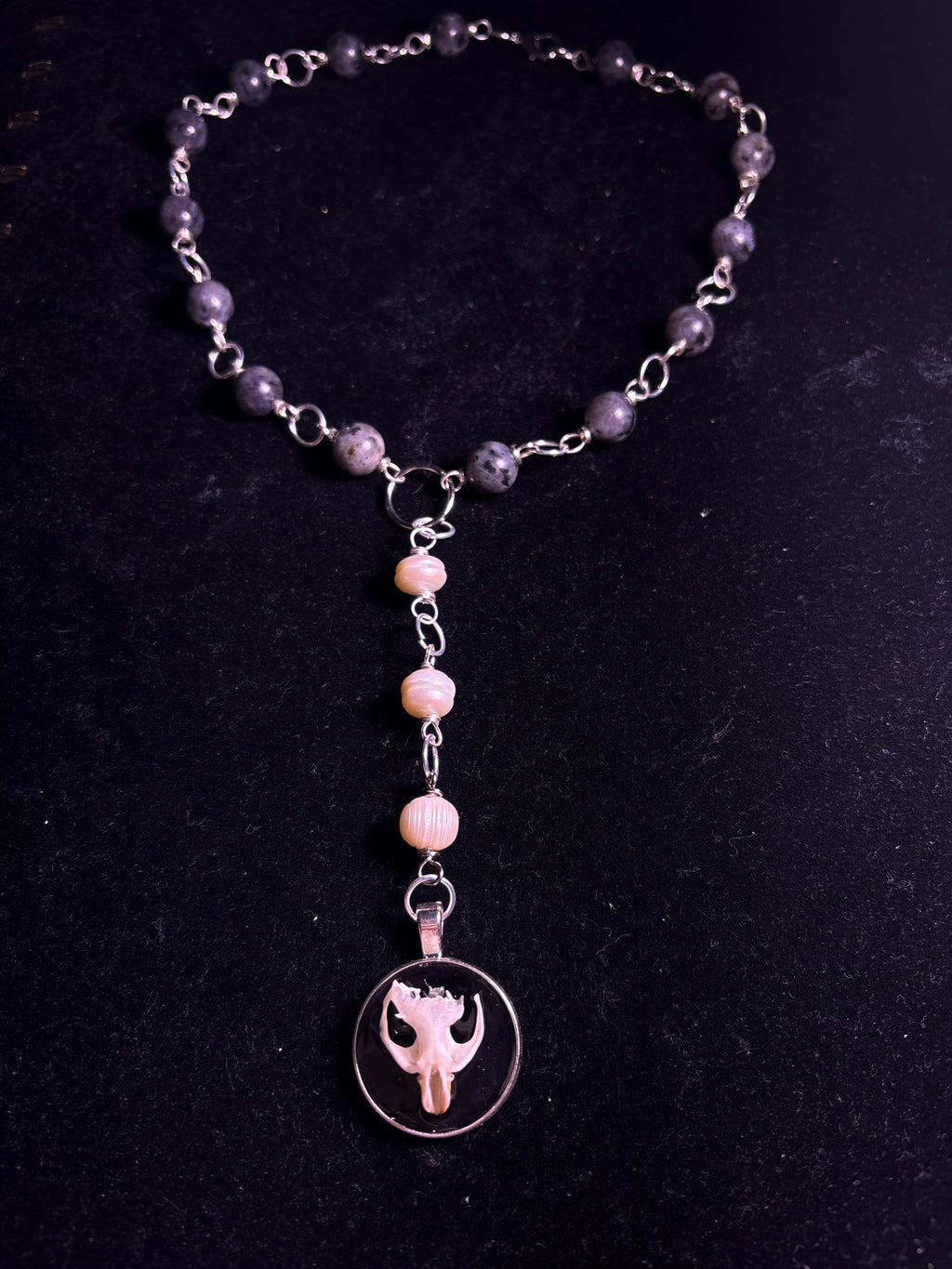 Mouse skull rosary