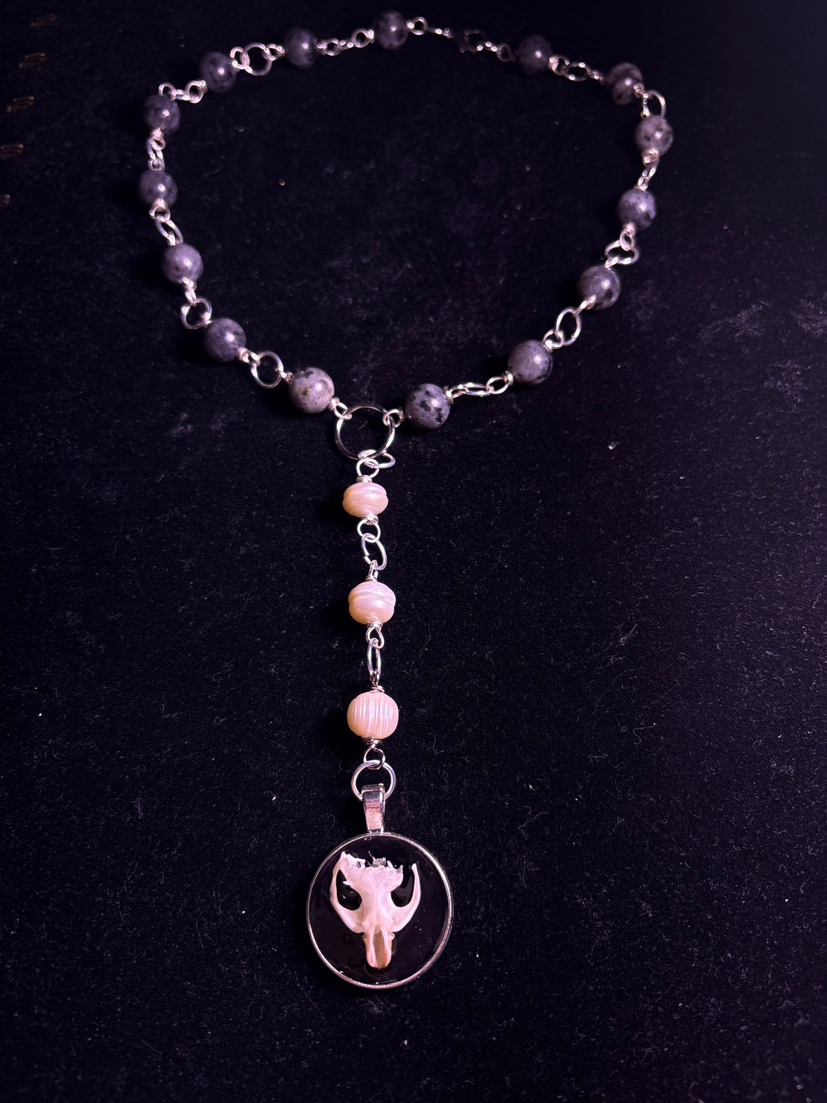 Mouse skull rosary
