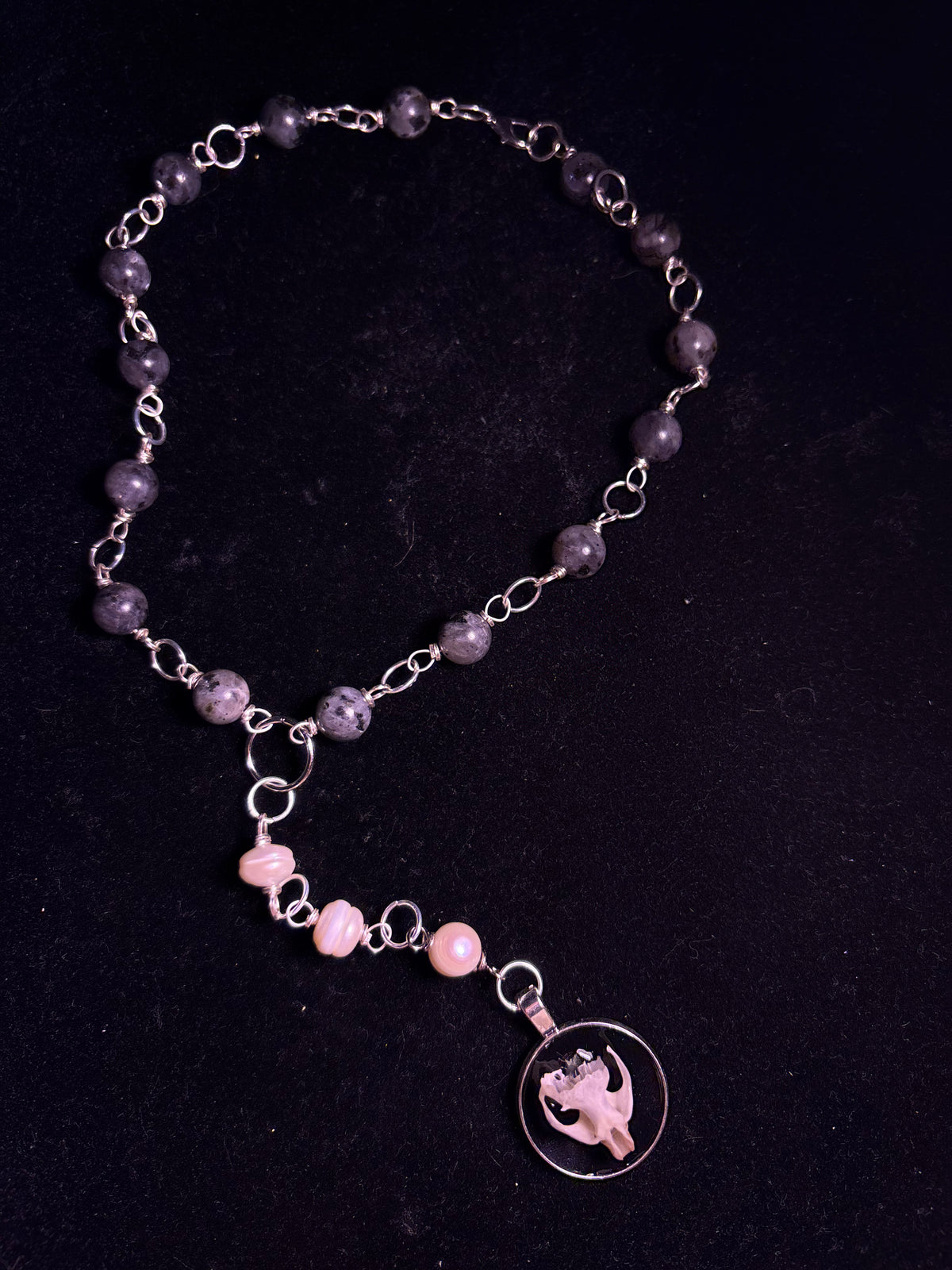 Mouse skull rosary